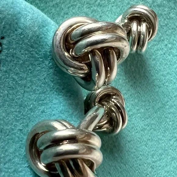 Vintage Tiffany's Double Knot 925 Sterling Silver Mens/Ladies Cuff Links